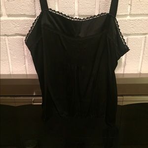 Lacy maternity cami in black silk